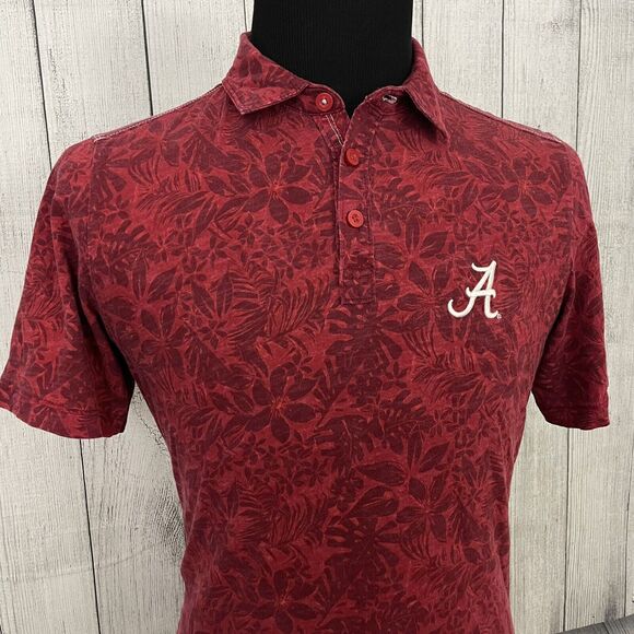 Tommy Bahama Men's Medium Red Trim Fit Pima Cotton Shorts Sleeve Polo Shirt - Picture 3 of 7